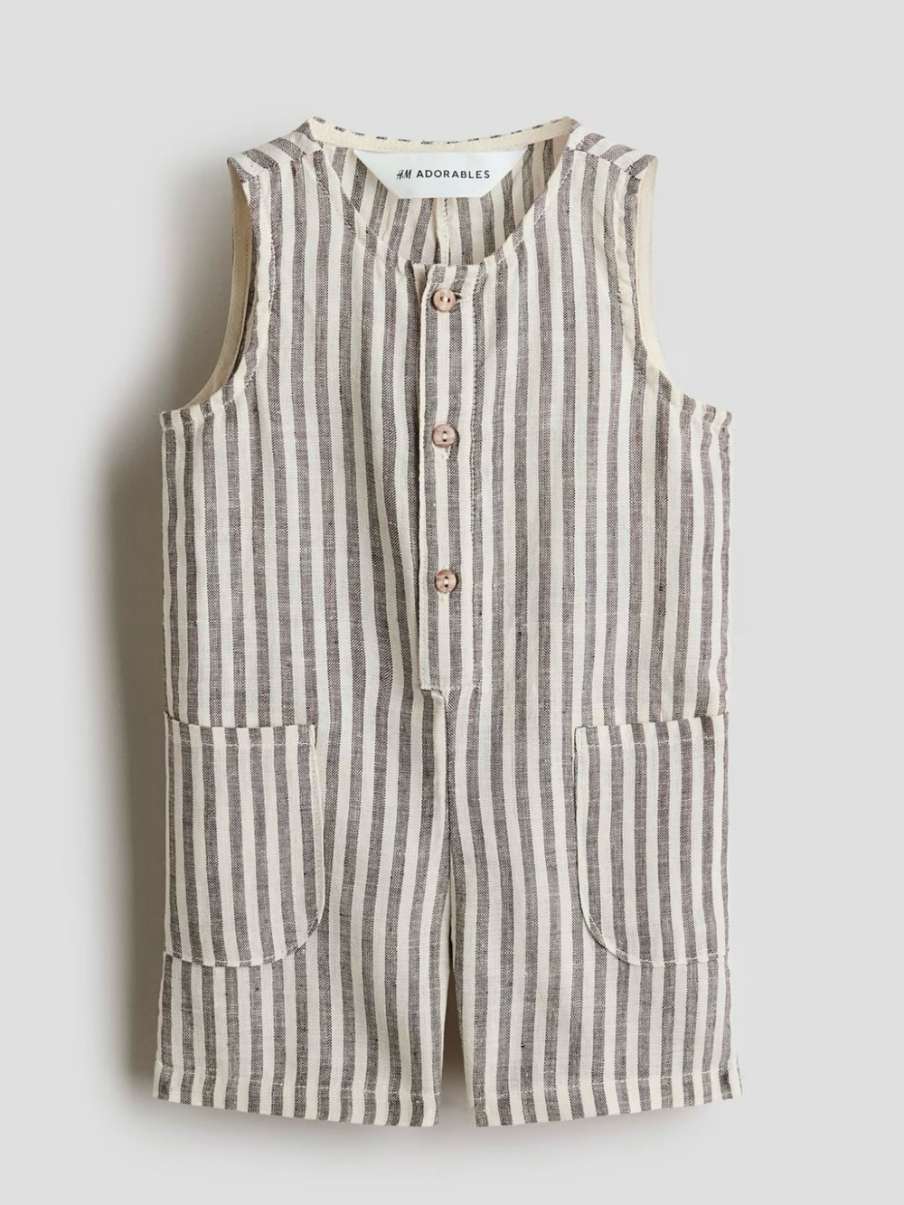 H&M LINEN ROMPER SUIT